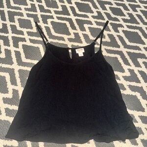 Black Crop Camisole Top